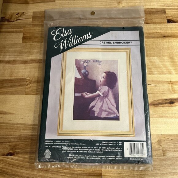 Elsa Williams Crewel Embroidery Kit Bessie Peace Gutmann's Harmony 0355 NEW - Picture 1 of 6